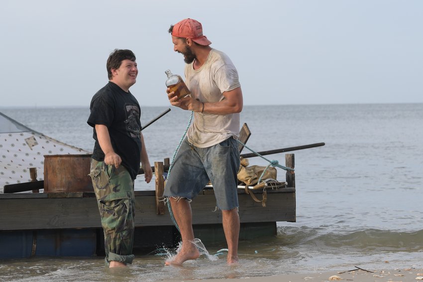 Zack Gottsagen and Shia LaBeouf star in a scene from the movie &quot;The Peanut Butter Falcon.&quot; T