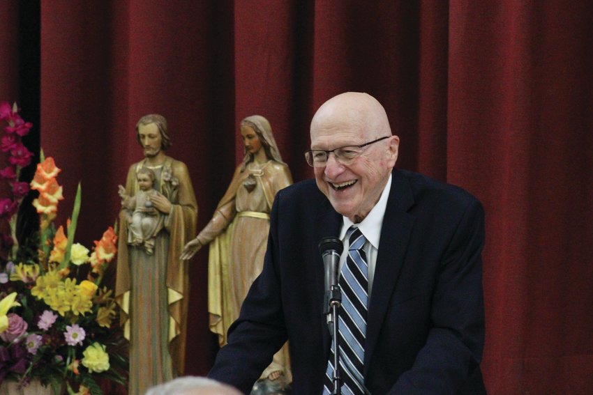 Peter Kreeft, Ph.D., professor of Philosophy at Boston College, recently spoke on &ldquo;Spiritual Warfare: How People of Faith Can Combat Unholy Influences in Society,&rdquo; at St. Paul&rsquo;s School Auditorium, Cranston. This is the first in a series of programs celebrating the 100th Anniversary of St. Paul&rsquo;s School.
