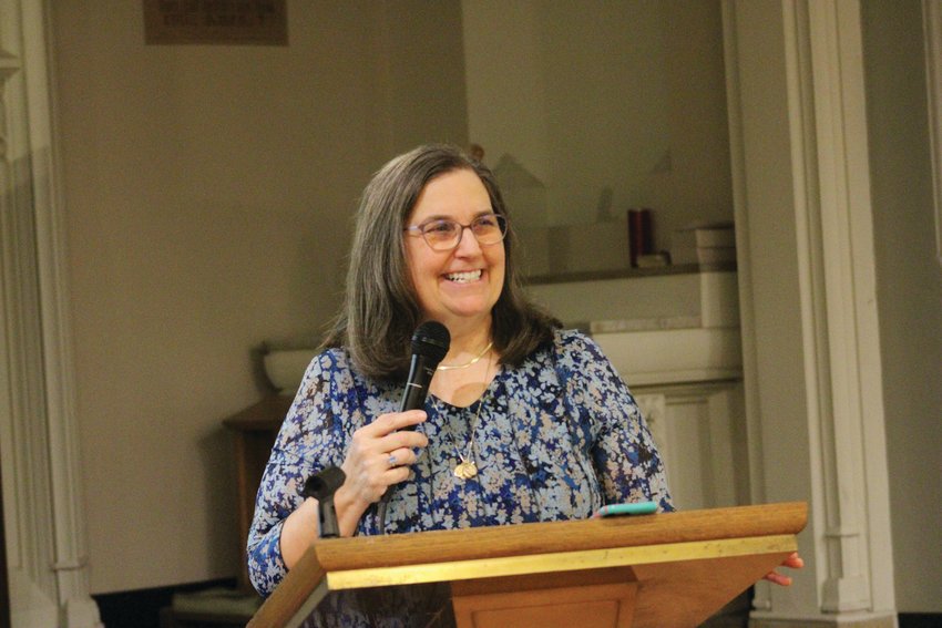 The Office of Faith Formation&rsquo;s 2022 Women&rsquo;s Conference featured presentations by Pat Gohn, pictured, a national Catholic speaker, author, podcaster, and editor of &ldquo;Living Faith Daily Catholic Devotions;&rdquo; as well as Sister Josemar&iacute;a Pence, O.P., Dominican Sister of St. Cecilia of Nashville, Tennessee, and principal of St. Pius V School, Providence.