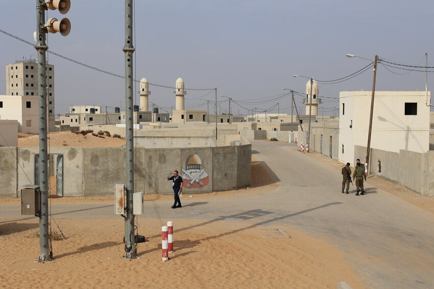 In December, journalists from around the world, including from the R.I. Catholic, toured an Israeli Defense Force base in the Negev Desert used to train for urban combat in the Gaza Strip. In addition to model city buildings, the base has a training tunnel, like those built by Hamas for attacks on Israel.