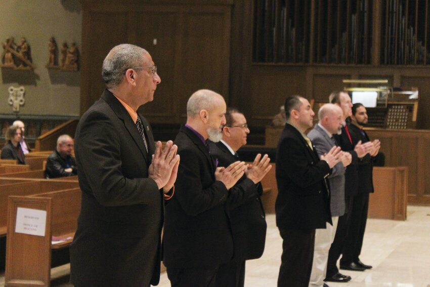 Candidates for diaconal ordination, their family and friends, and local faithful gather at the Cathedral of SS. Peter and Paul for the Rite of Candidacy for Deacon Aspirants.