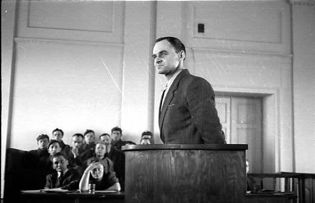 Witold Pilecki in court, 1948.