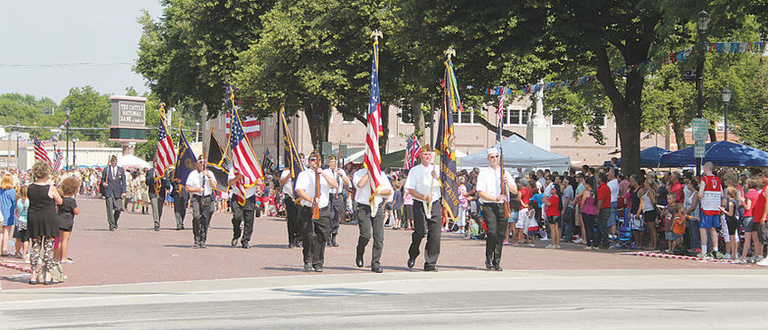 The Seward American Legion Post 33, VFW Post 4755 and Scout Pack 256 presented the colors to lead the parade.