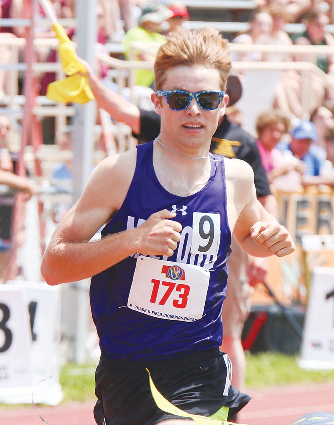 Carter Roth, Milford, Class B 800-meter run, 2:04.12