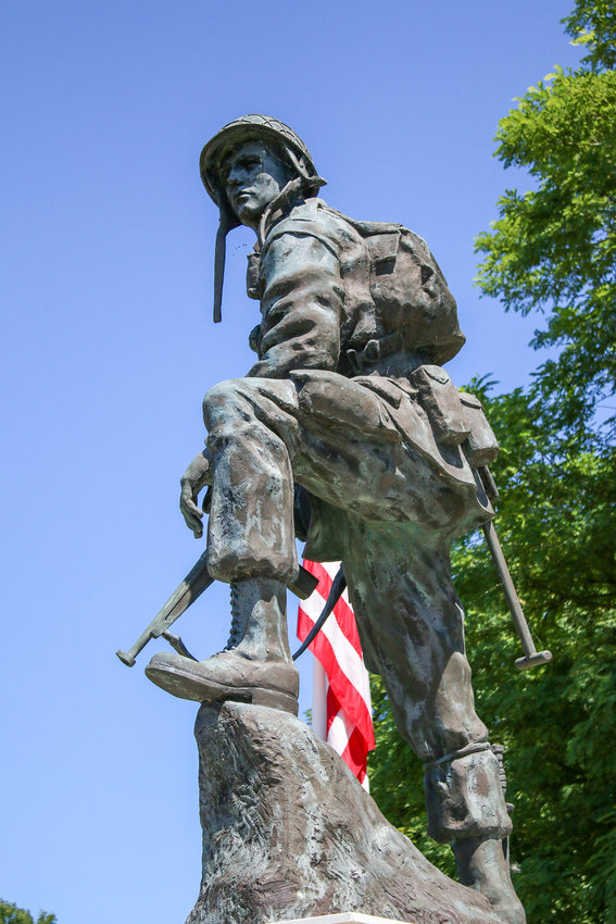 "Iron Mike" symbolizes the squad leaders who encouraged their troops to "follow me" into battle.