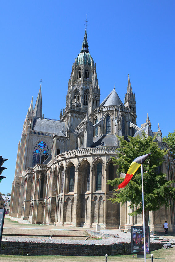 The Bayeux Cathedral is a great example of Gothic architecture.