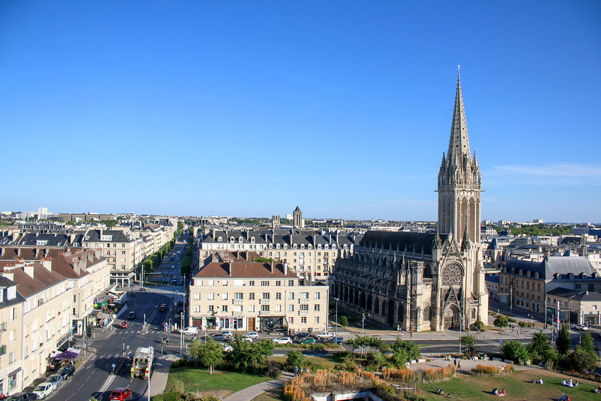 Caen from atop the fortress