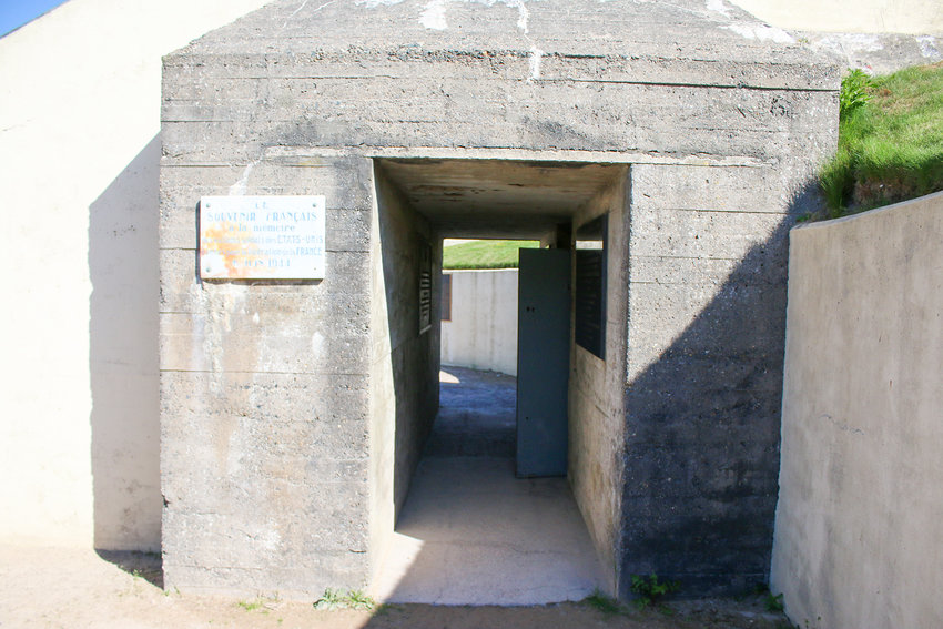 A German bunker you can walk through at Utah Beach