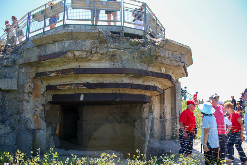 This German bunker now serves as an overlook at Pointe du Hoc.