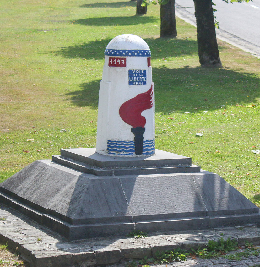 I saw the first one at Utah Beach. Here's the final one at Bastogne on the corner of the Bastogne War Museum property.