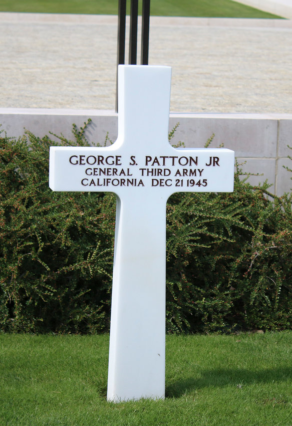 The grave of Gen. George Patton is probably the most famous at Luxembourg American Cemetery.