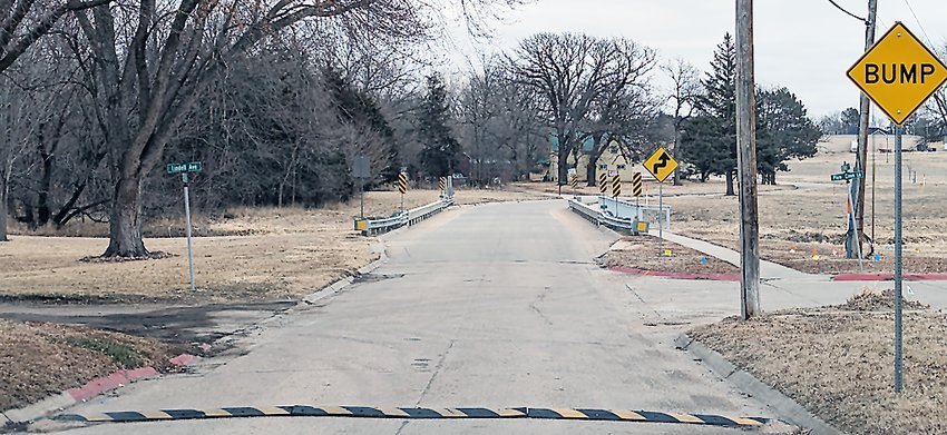 A speed bump was installed at the intersection of East Seward Street and Lindell Avenue last spring in an effort to slow traffic down the Seward Street hill.