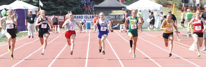 Savannah Horne of Centennial was the 100- and 200-meter dash champion at the state track meet May 20.