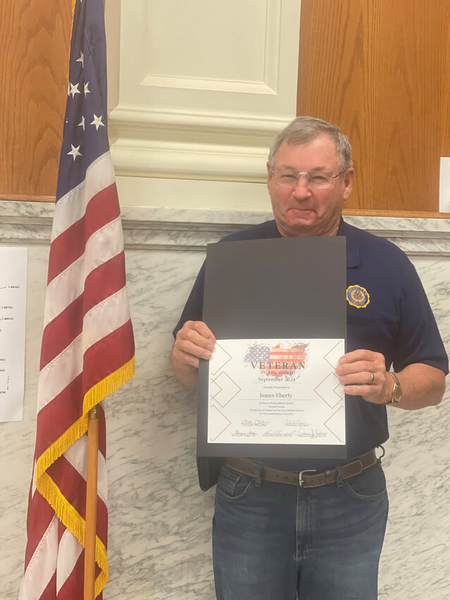 Jim Eberly was named the October veteran of the month in Seward County.