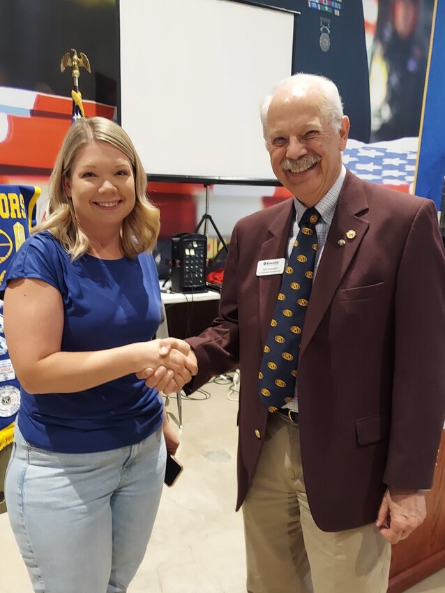 New Seward Kiwanis Club officers installed included President-elect Michelle Meyer and President Earl Pierce.