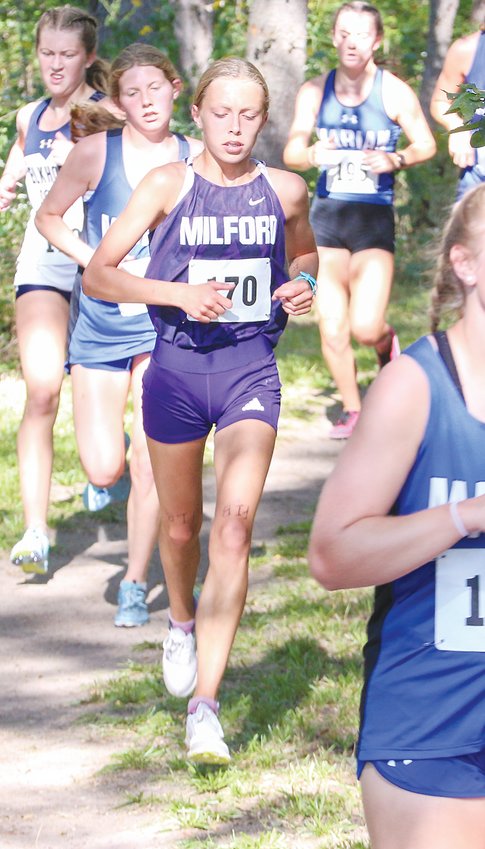 Lilly Kenning of Milford placed ninth at the Charlie Thorell Invitational in Seward Sept. 1 and won the Minden Invite Sept. 3.