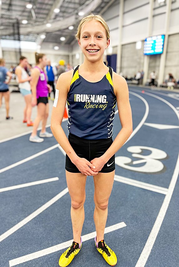 Lilly Kenning of Milford set the high school meet record in the 1600-meter run with a time of 5:15.20 at the Nebraska Indoor Track Championships at Concordia University on Jan. 22.