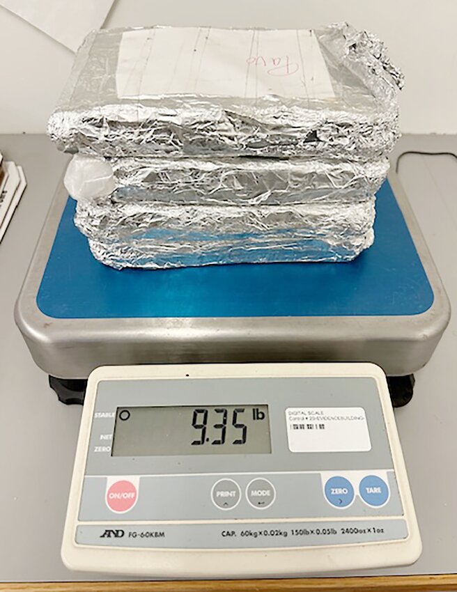 About nine pounds of heroin was confiscated following a Seward County Sheriff Deputy’s stop of a vehicle on June 19.