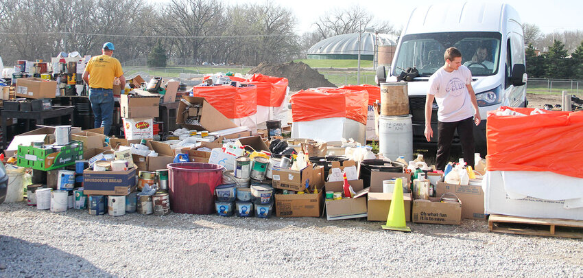 The city of Seward hosted its annual clean-up day April 12 that included a stop for household hazardous waste and farm chemicals. Because of higher than expected turnout, that stop had to be shut down about 9:30 a.m.