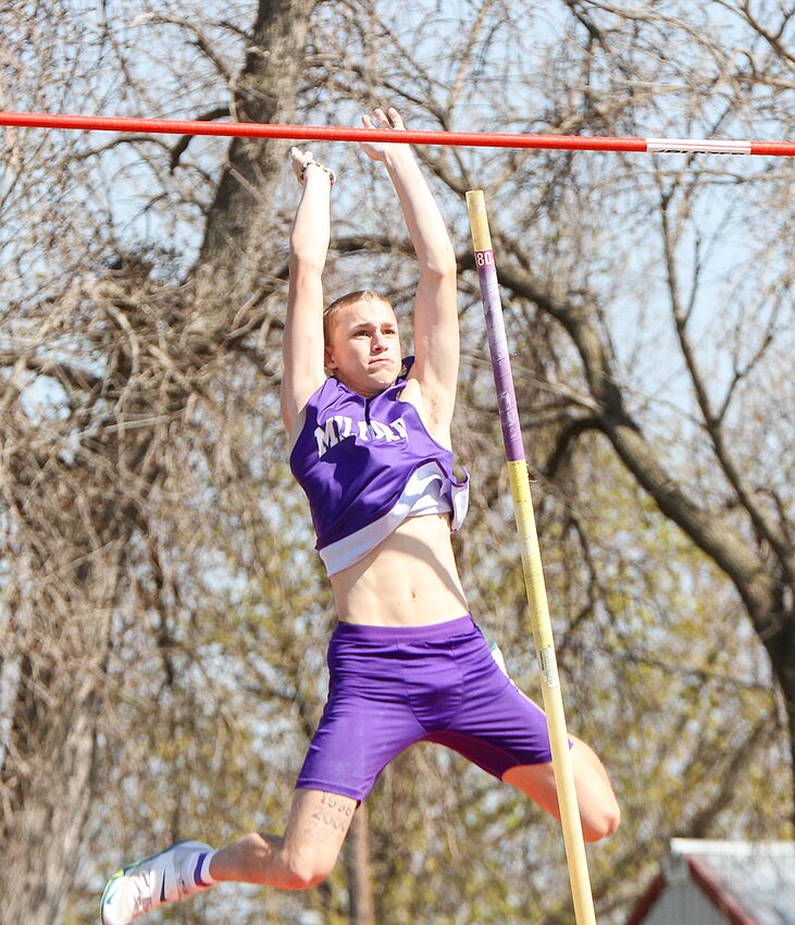 Ellison Piening of Milford finished fifth in the 100-meter hurdles at the Milford Invite April 11.