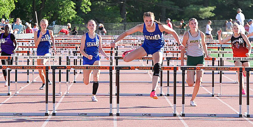 Seward's Grace Brees won both the 100- and 200-meter dashes at districts.