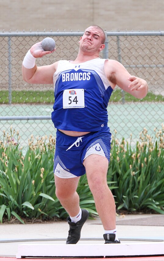 Meg Hoffschneider of Centennial clears her opening height at the Class C Nebraska State Meet on May 23.