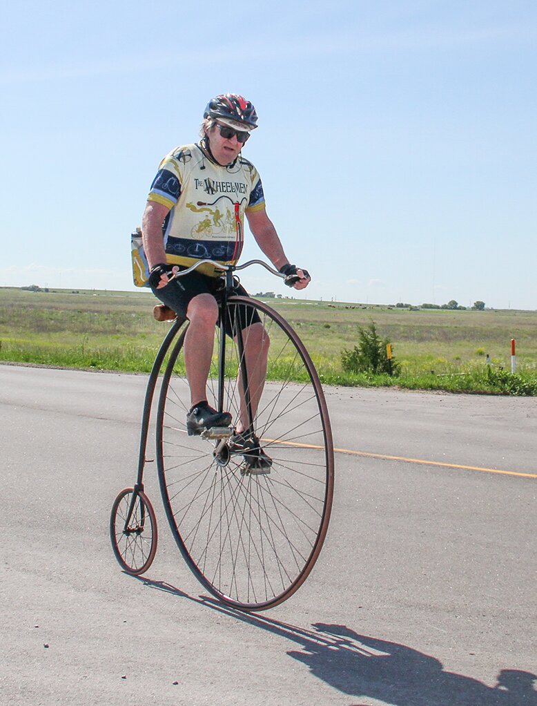Local rider keeps rolling on old-fashioned bikes