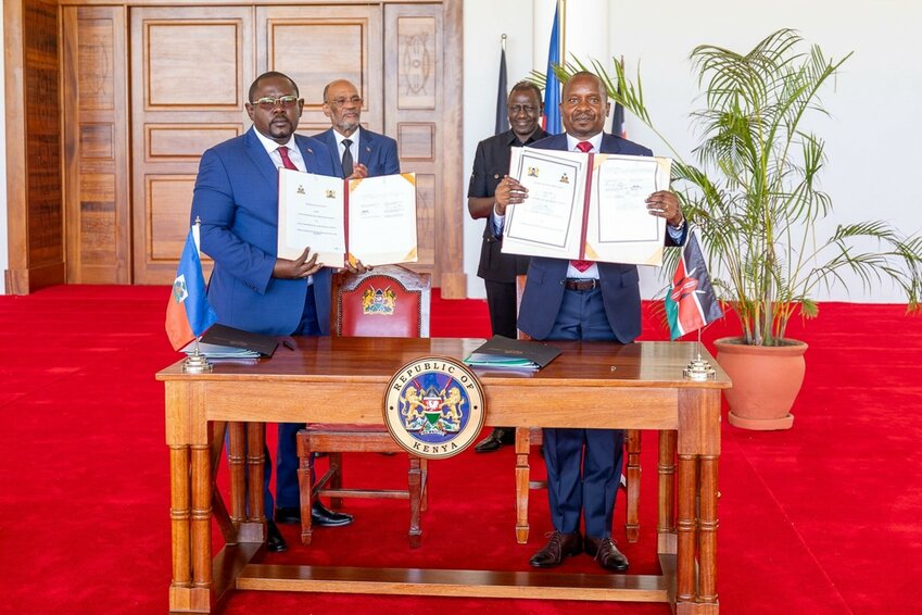 Signing of the reciprocal agreement between Kenya and Haiti