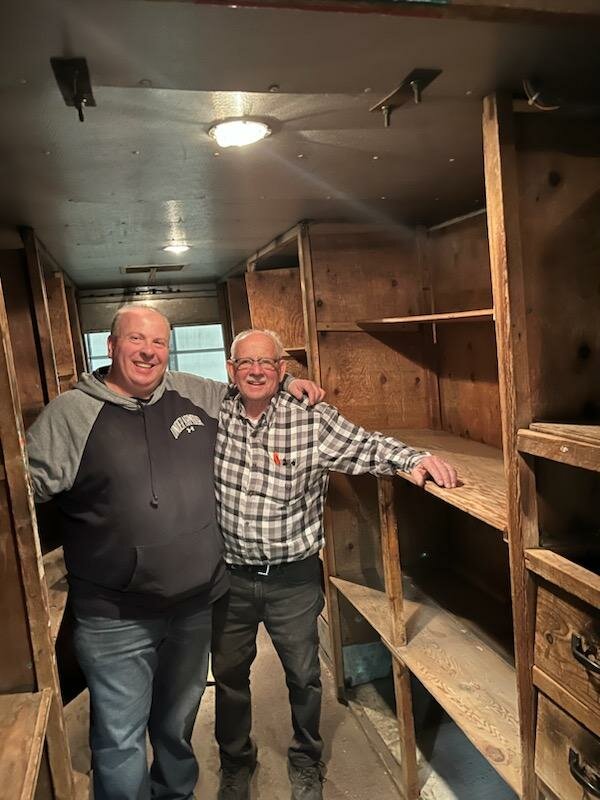 Long-time father and son business partners, Jason and Jim Kerfeld, empty Jim’s Wholesale warehouse this past winter after 46 years in business. Jim Kerfeld will retire and Jason Kerfeld will work for buyer Granite City Jobbing.