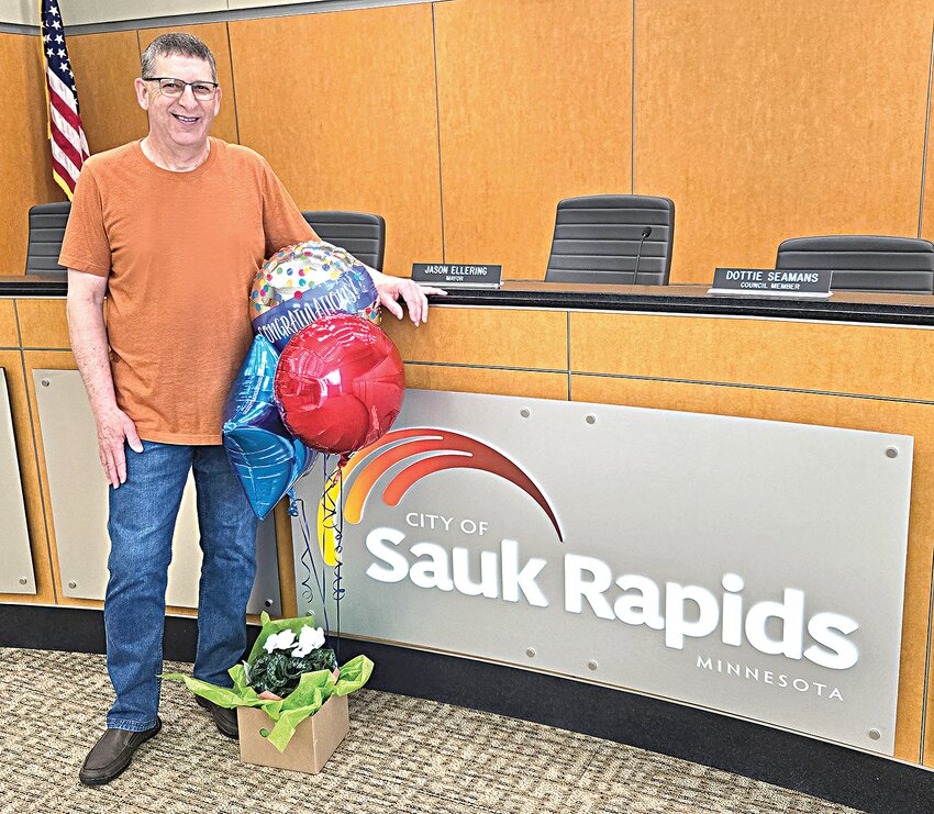 Former Mayor Kurt Hunstiger is the 2025 Sauk Rapids Citizen of the Year. He was notified of his selection April 22 at the Sauk Rapids Government Center during a surprise meeting; his 18 years on the city council included eight years as mayor.
