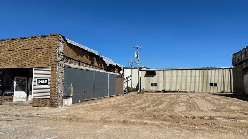 On Tuesday the buildings were gone and the site smoothed over. 