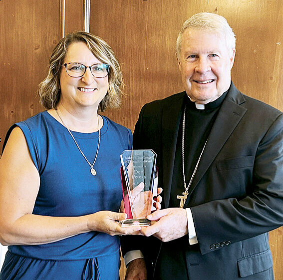 Deb Peters and Bishop Walker Nickless