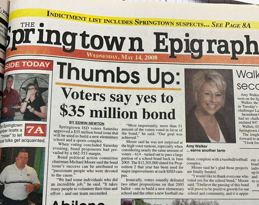 The last time Springtown ISD won a bond election was in 2008.