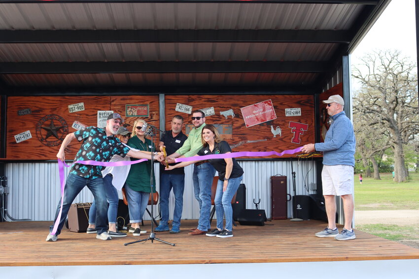 Azle’s City Council cut the ribbon on the venue’s stage just before its first ever musical performance.