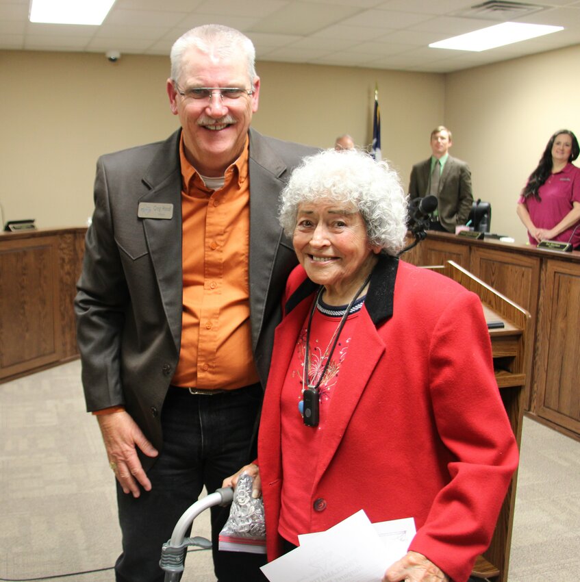 At the March 26 council meeting, Mayor Greg Hood proclaimed April 15 Margaret Mottram Day in Springtown to honor one of the city’s most dedicated volunteers.