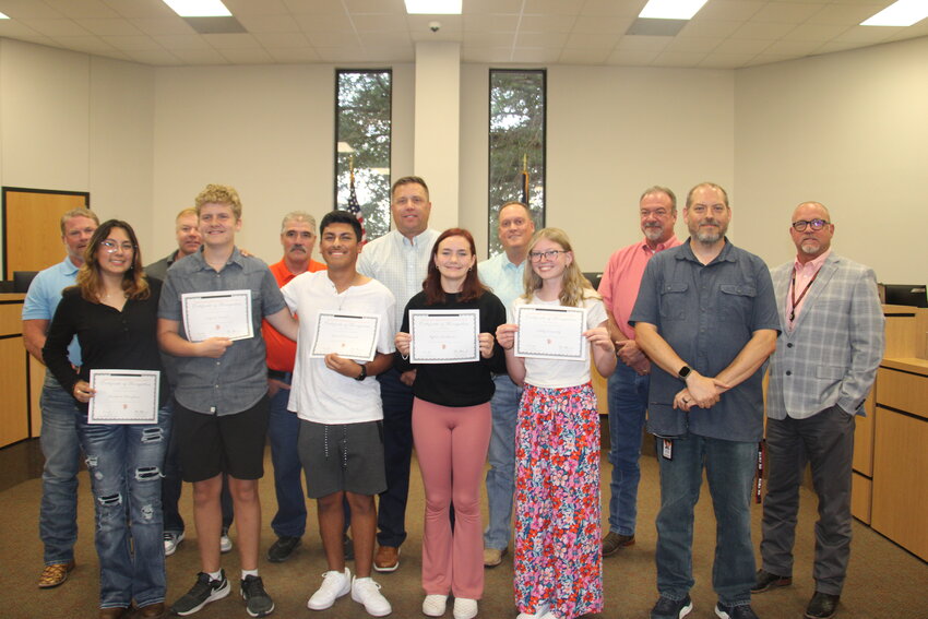 Some medalists had already graduated and were not at the school board meeting to be recognized, but students Madison Breighner, Jayson Terrell, Daniel Castaneda, Rylan Dishneau and Abby Kennedy were present.