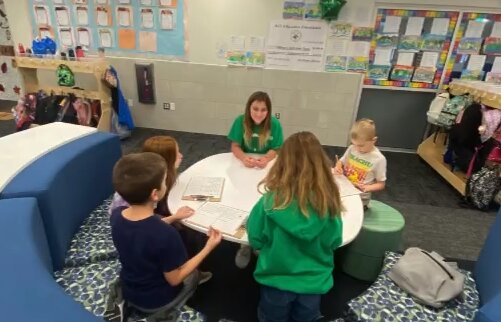 Forte Junior High students read to younger children in Azle’s many elementary school campuses.