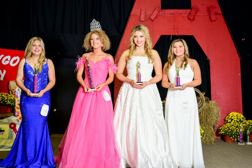 Fairest of the Fair crowned Saturday night  Congratulations to Josie Vess, who was crowned Fairest of the Fair Saturday night at the end of the annual King &amp; Queen of the Fair pageants. Josie, above in pink, is the daughter of Wendy and Joseph Vess of Iuka. First alternate, at left, was Madeline Potts, daughter of Heather Clingan and Jay Potts. Tied for 2nd alternate were Cypress Lambert, daughter of Butch Lambert and the late Angie Lambert of Iuka, and Paden Strickland, daughter of Erin and Wesley Strickland of Tishomingo.  Be sure to see all the fair pageant winners in this edition.