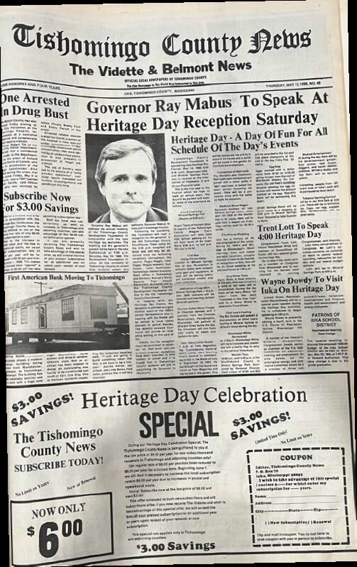 A copy of the paper from over 35 years ago talking about the first Heritage Day festival!