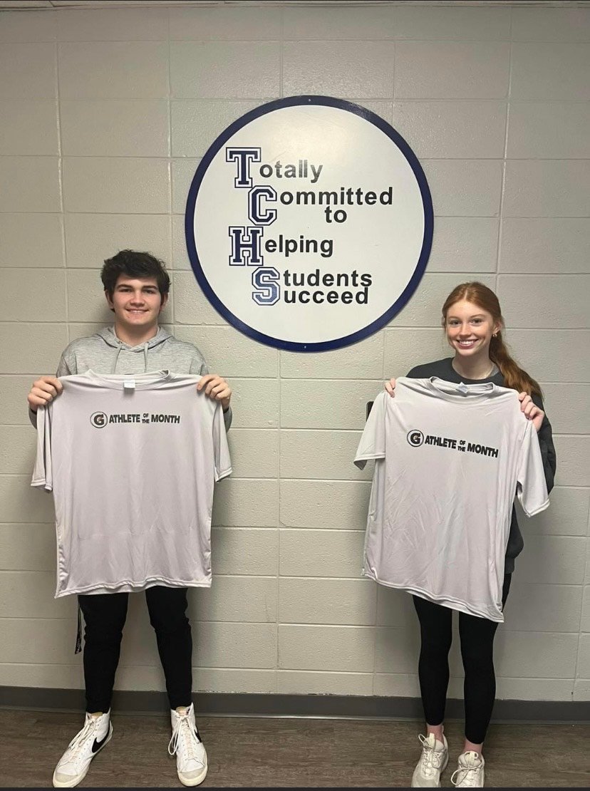 Student athletes of the month Connor Bullen and Reese Moore