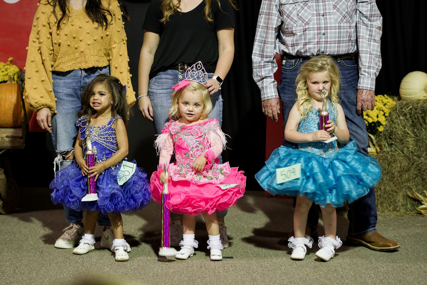2-3 Year Old Girls - 1st Alternate, Abigail Jay Kennedy, daughter of Seth and Moranda Kennedy of Iuka;  Winner, Ellie Kate Mann, daughter of Allison Daniel and Alex Mann of Belmont; and 2nd Alternate, Opal Aday, daughter of Dillon and Nicole Aday of Tishomingo.