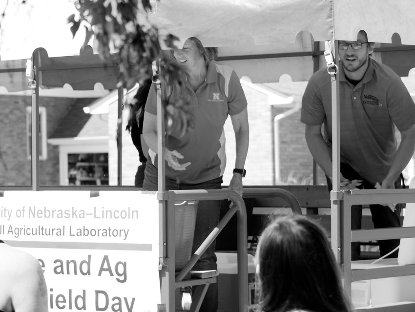 Staff from the Haskell Ag Lab in Concord were part of the Laurel Ag Days Parade, inviting everyone to the upcoming Field Day.
