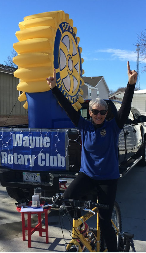 In 2016 Wayne Rotarian Barbara Engebretsen took part in  &quot;A Ride to End Polio,&quot; raising $1,150 for Polio Plus.