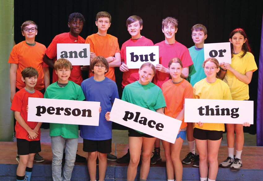 Students from Wayne Community Schools will perform &ldquo;Schoolhouse Rock Live! Jr.&rdquo; on June 16-17 at Wayne State. They are (back row, left to right) Caleb Raulston, Wanso Barner, Johen Piper, Colby Raulston, Jake Barner, Aidan Bohnert and Lydia Fox. Front row (left to right) are Owen Wynia, Callen Gamble, Flynn Fox, Josalynn Young, Molly Schlickbernd and Karla Wynia. (Not pictured: Gabriel Armstrong, Kennasyn Blecke and Sam Wright.)