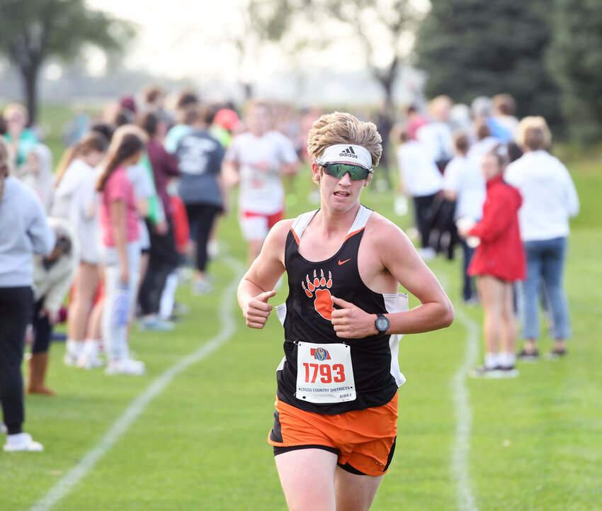 LCC&rsquo;s Tyler Olson posted a sixth-place finish to earn a district medal and help the Bears qualify as a team for the state cross country meet this Friday in Kearney.