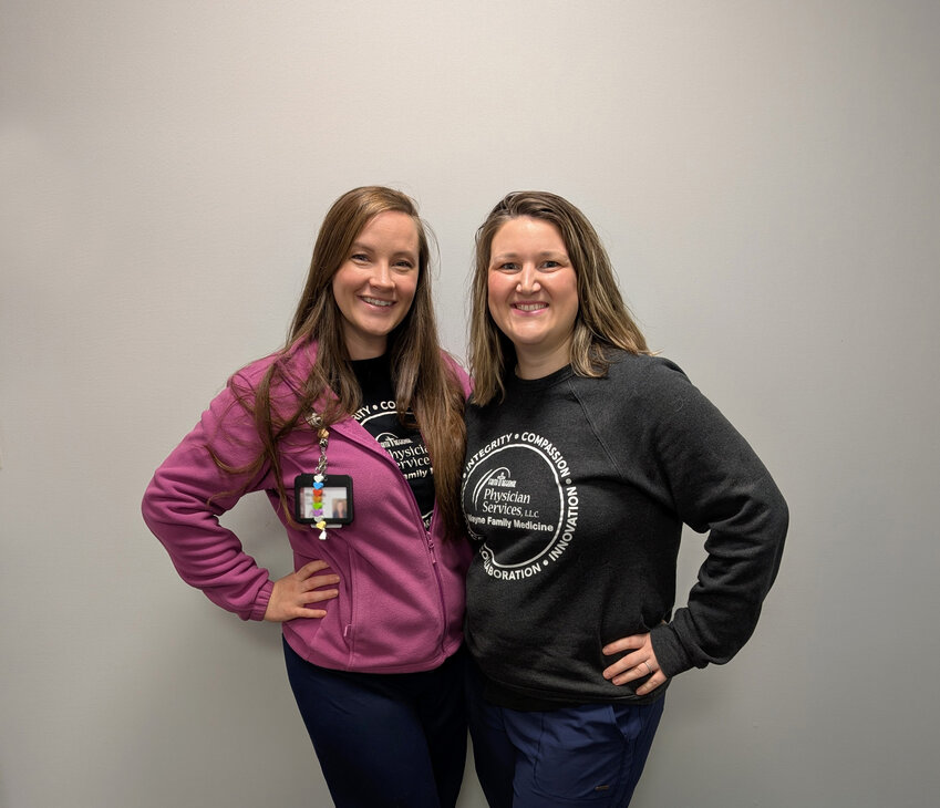 Michaela Lunz, RN (left) and Megan Sokol, RN have been trained to provide diabetes assistance.