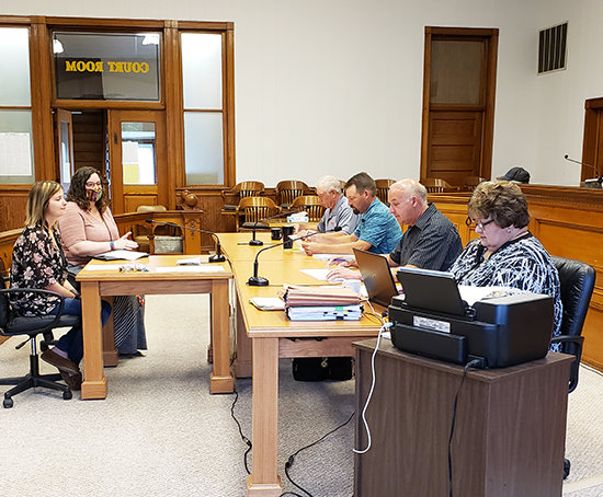 Lied Winside Public Library director Lara Lanphear and Wayne Public Library director Heather Headley updated the commissioners on activities of the county's libraries over the past year.