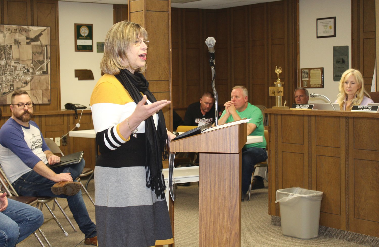 Wayne State College President Dr. Marysz Rames gave an update on the college during Tuesday's Wayne City Council meeting.