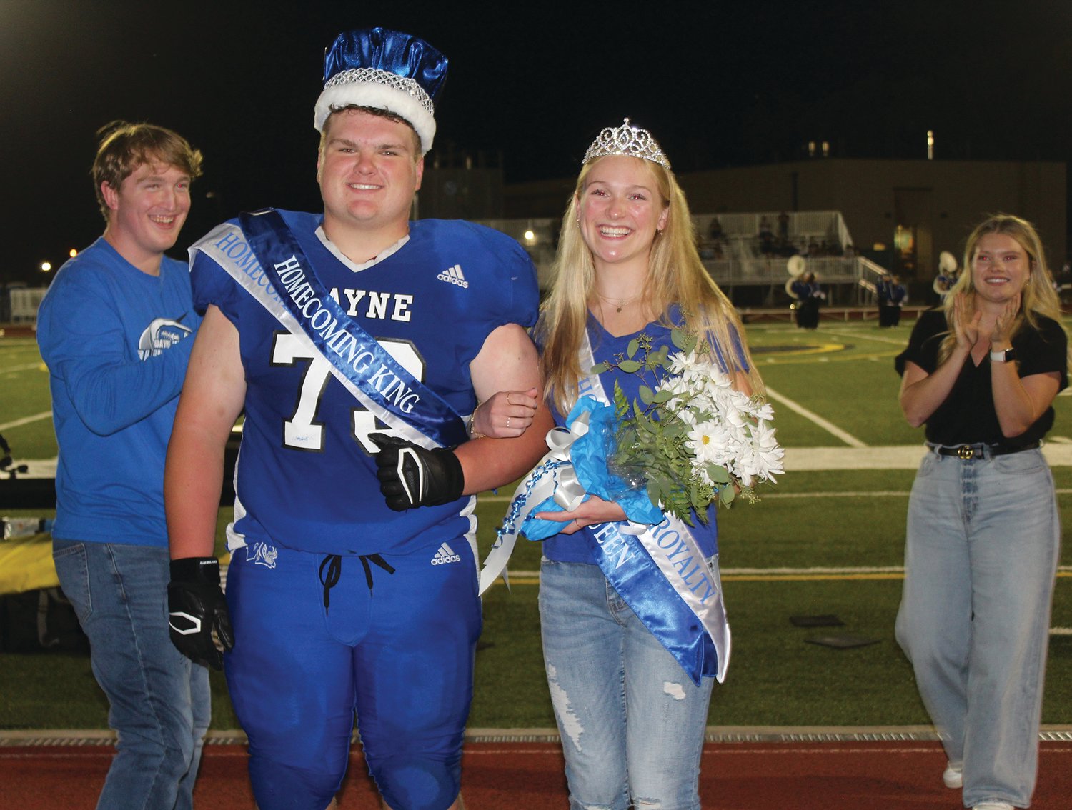 Bo Armstrong and Laura Hasemann were all smiles after being crowned 2022 Homecoming King and Queen for Wayne High School.