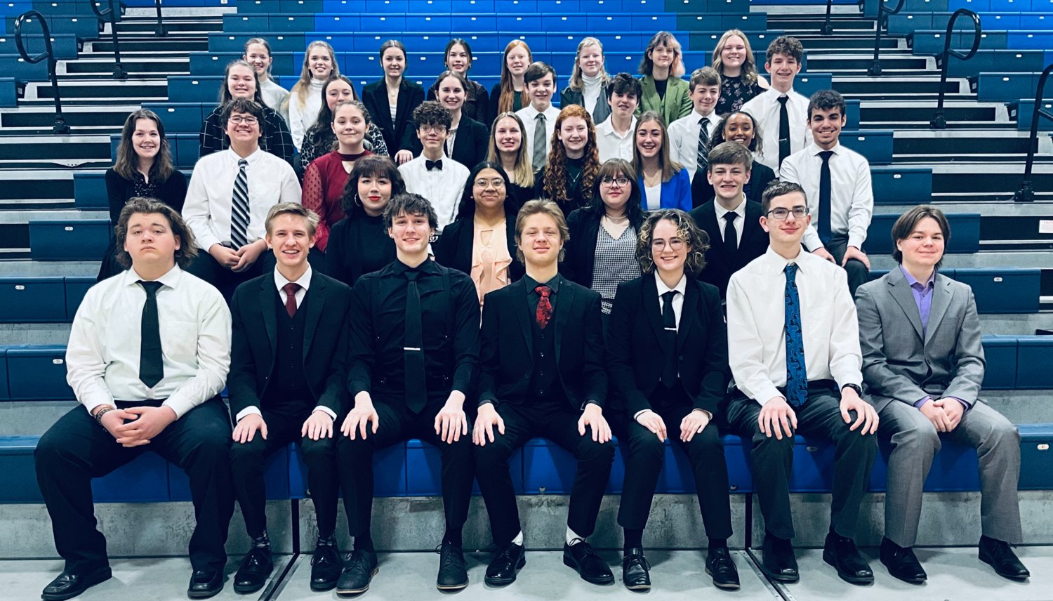 The 2022-2023 Wayne High School Speech team gathered for a group photo prior to the start of this year speech season.